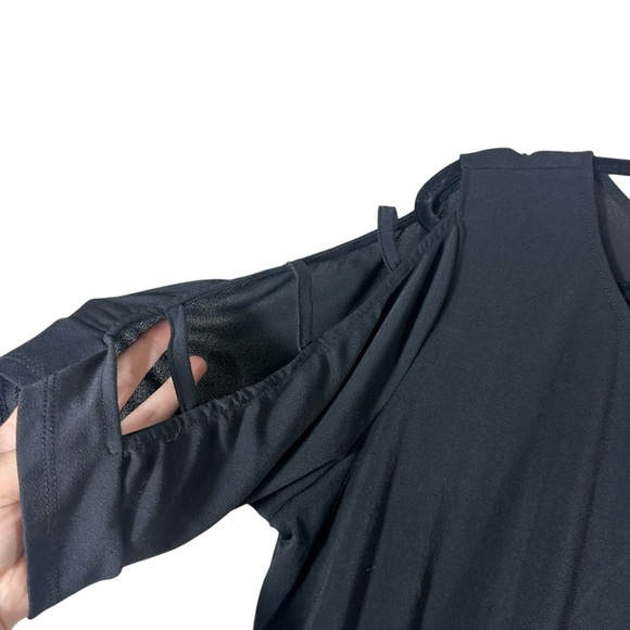 Always Indigo Black Tunic Too with Cut Out Sleeves 2X - Picture 5 of 6